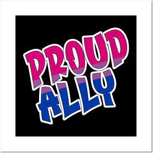 Proud Ally Bisexual Flag Posters and Art